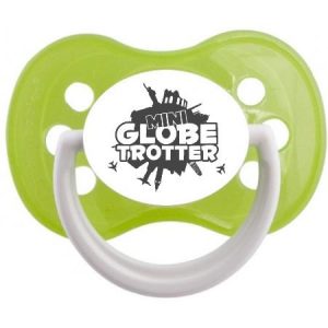 sucette bébé humour "mini globe trotter"