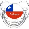 sucette personnalisée drapeau chili et prénom