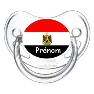 sucette personnalisée drapeau egypte et prénom