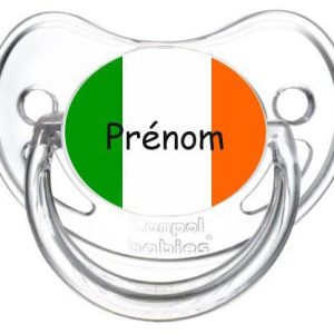 sucette personnalisée drapeau ireland et prénom