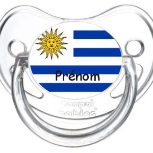 sucette personnalisée drapeau uruguay et prénom